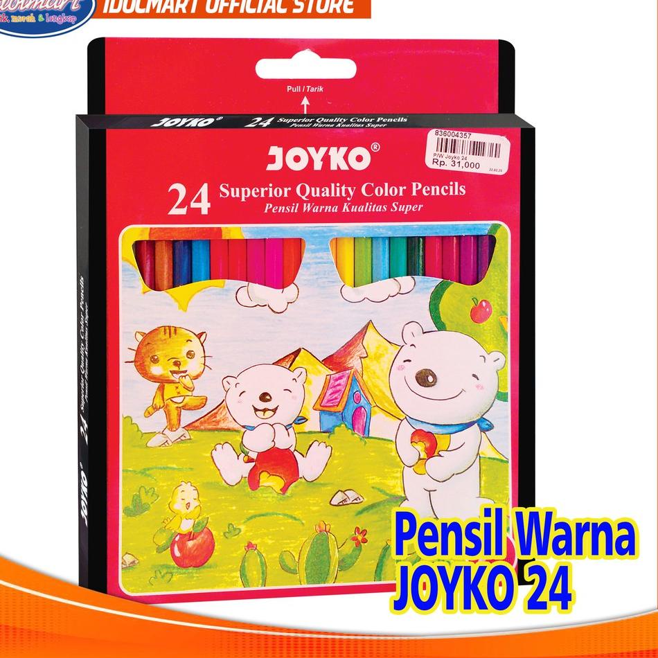 

Murah Belanja IDOLMART Pensil Warna Joyko 24 Warna