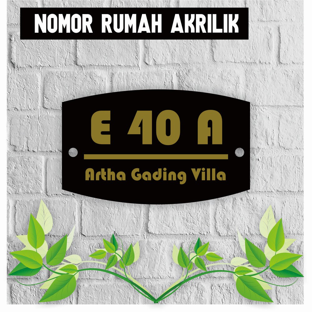 

PAPAN NOMOR ALAMAT RUMAH AKRILIK | NOMOR RUMAH ACRYLIC UKURAN 18x11 CM AKRILIK SOLID HN12