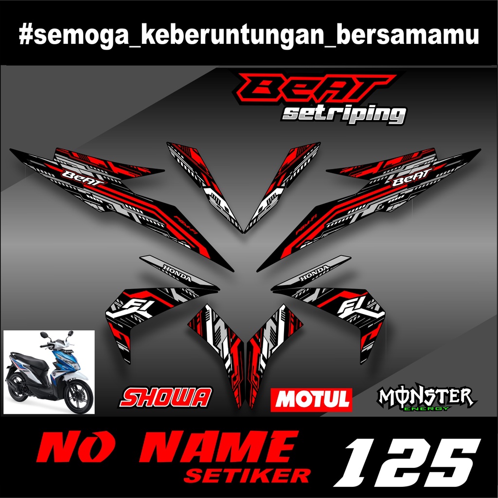 Striping stiker setiker Motor Beat esp (125) 2016 2017 2018 2019 / Fi New Esp Iss Variasi Honda