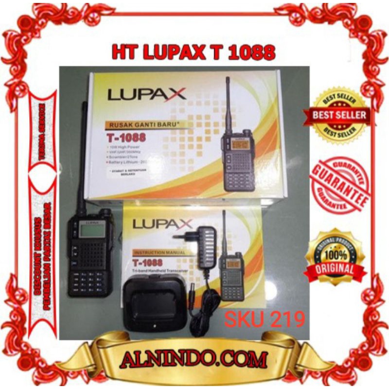 HT LUPAX T1088 VHF UHF TRIBAND MURAH ORIGINAL GARANSI