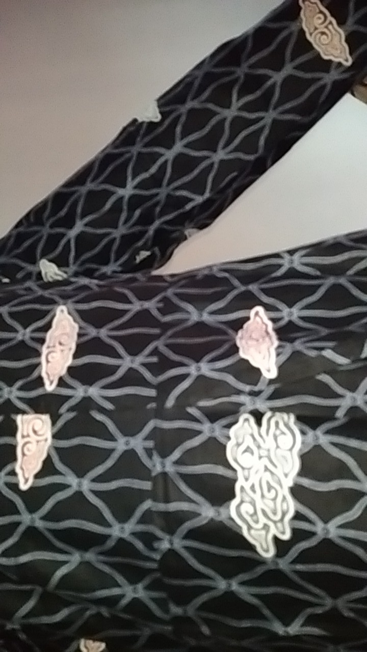 Batik Couple Keluarga Sania Ruffle Ori Ndoro Jowi Dnt Motif Mega Mendung Abu