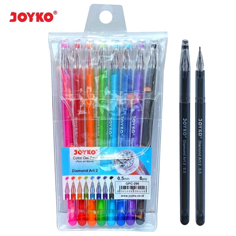 

Color Gel Pen Pena Jel Warna Joyko GPC-296 Diamond Art2 8 Warna 0.5 mm