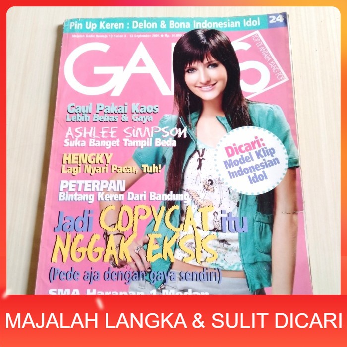 Majalah GADIS No.24 Sep 2004 ASHLEE SIMPSON Langka