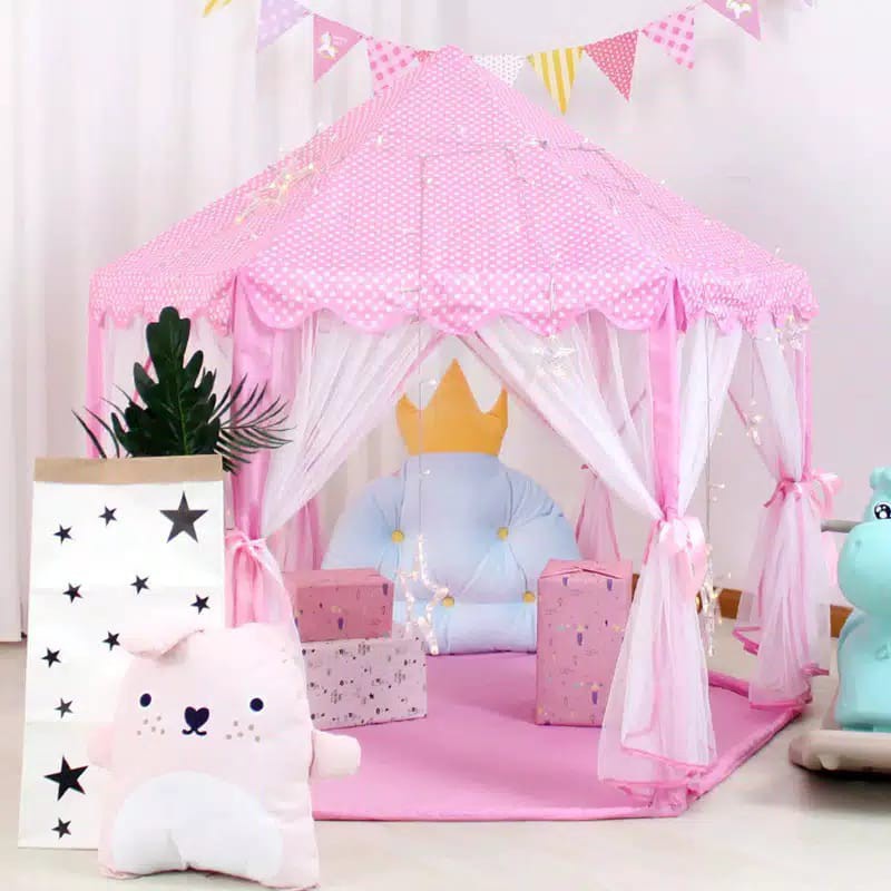 TENDA MAINAN ANAK PRINCESS MODEL RUMAH TENDA MAINAN ANAK INDOOR OUTDOOR PORTABLE