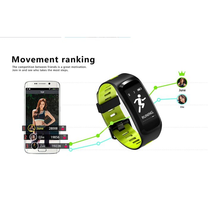 Promo Cognos No.1 F4 Smartwatch Smart Band IP68 Bracelet Watch - Grey terbatas