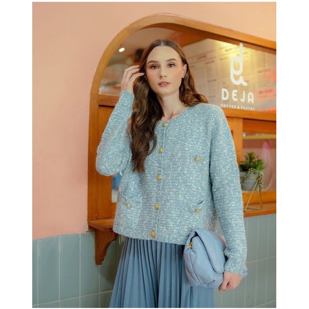 Lydia Tweed Cardigan - Benang Jarum