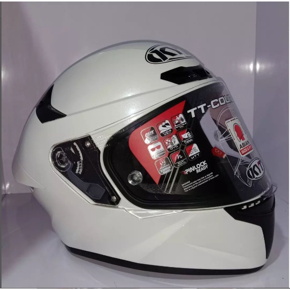 HELM KYT TT COURSE PUTIH POLOS Helm KYT TT Course Original