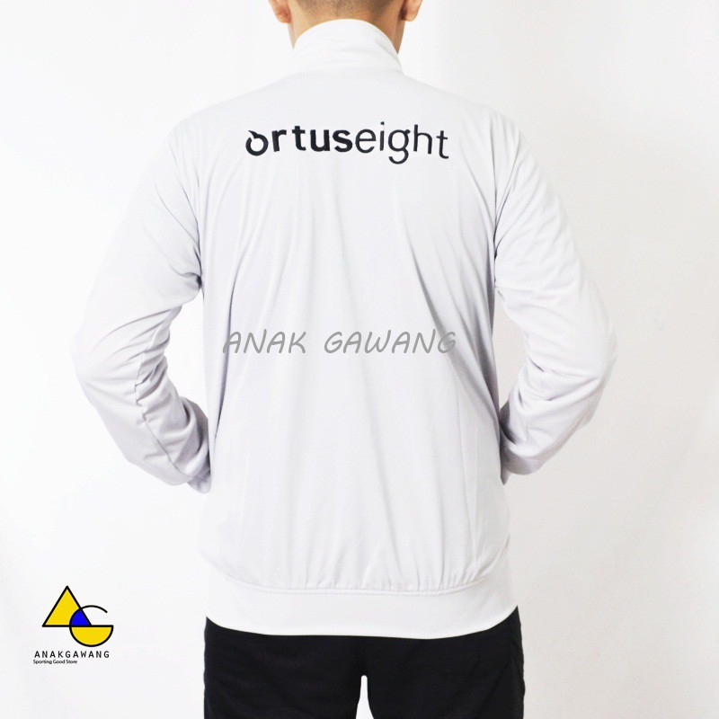 Gris Jaket Olahraga Half Zipper Anakgawang