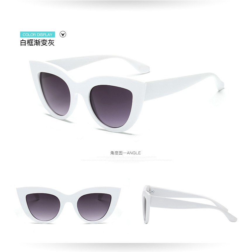 2022 Kacamata Hitam cat eye anti Uv Gaya Eropa / Amerika Untuk Wanita