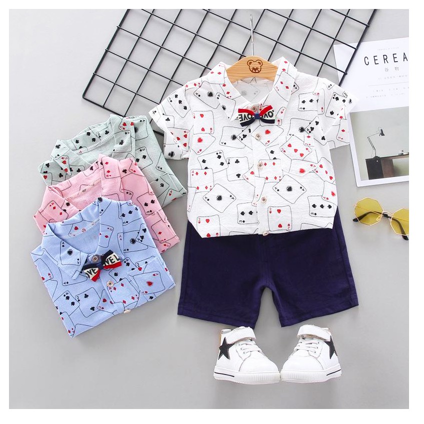 Setelan Kemeja Bayi Anak / Setelan Baju Bayi / Setelan Kaos Anak Lucu
