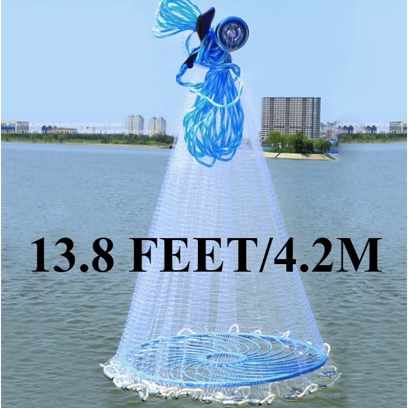 JALA/JARINGAN NET JALA LEMPAR PENANGKAP IKAN UDANG DENGAN PIRING BULAT MUDAH MELEMPAR MODEL TERBARU 