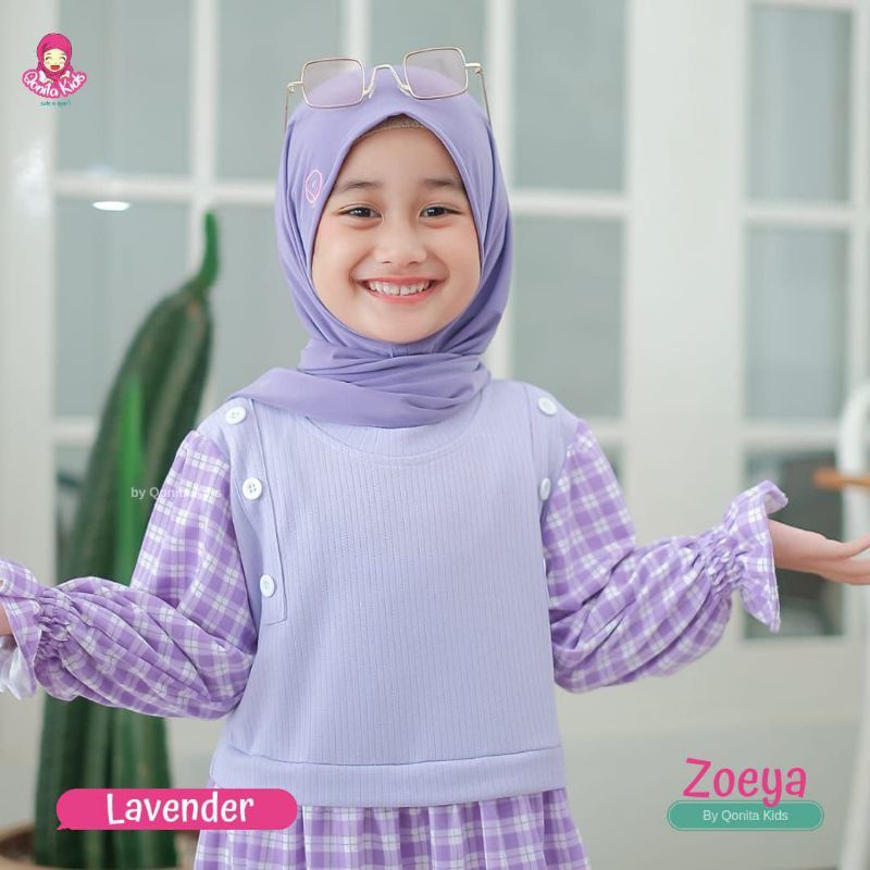 Afsheenastore Gamis Zoeya By Qonita Kids / Gamis Anak Set Jilbab