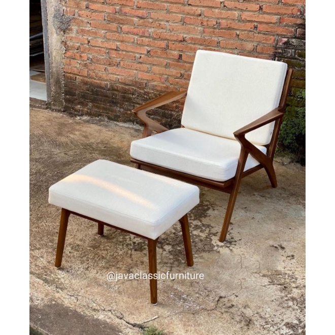 KURSI SANTAI JOK / KURSI MAKAN TERAS DUDUKAN BUSA + PUK SANDARAN KAKI-1