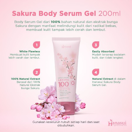 HANASUI Body Serum Gel 200 ml - Aloevera | Sakura | Vit C