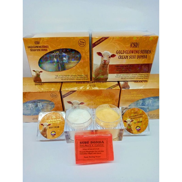 CSD GOLD PAKET // Cream Susu Domba Gold Glowing Series 30gr polos