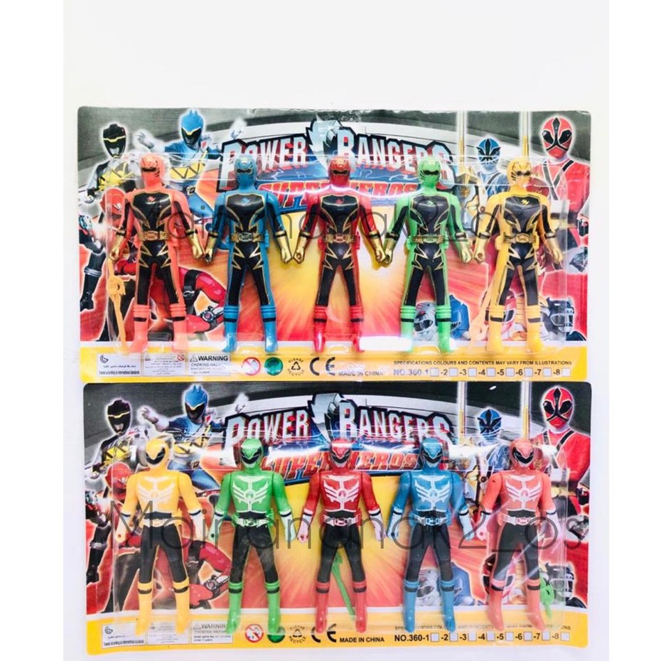 Mainan Anak Power RangerSuper Hero Isi 5 pcs - 3606