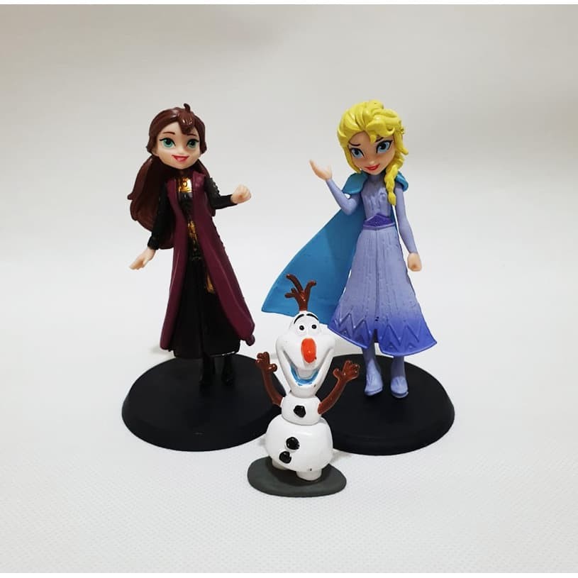 Miniatur Topper Pajangan Figure Frozen 2 Mainan Anak 1 set Isi 6