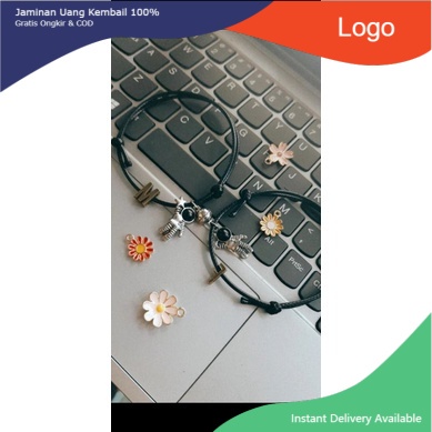 2 pcs gelang tali waterproof astronot magnet untuk couple goodmoodgoodthings