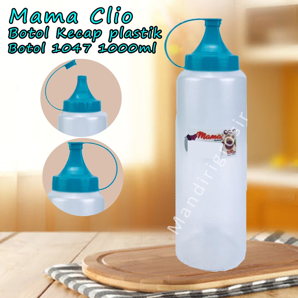 Botol Kecap plastik *Mama Clio * Biru 1047 * 1000ml