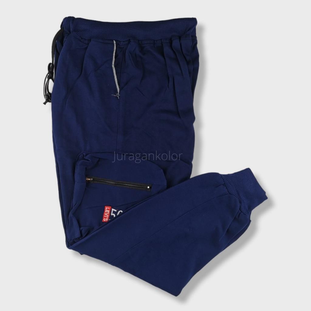 Celana Panjang Jogger Cargo Pria Cowok Casual Polos Baby Terry