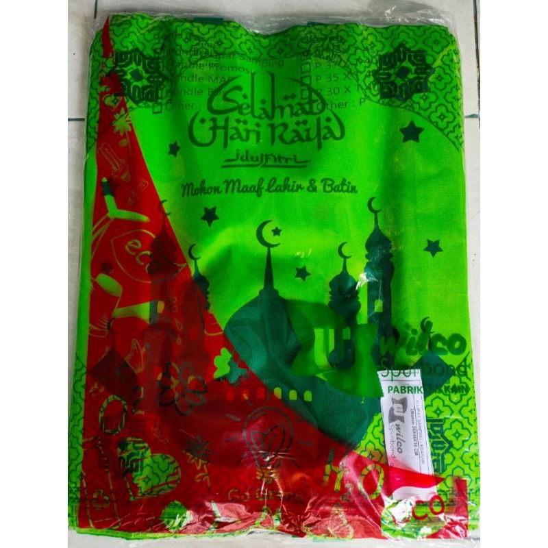

Tas Kain Selamat Idul Fitri ECER Spunbond BESAR 38 x 45 cm(Eceran)