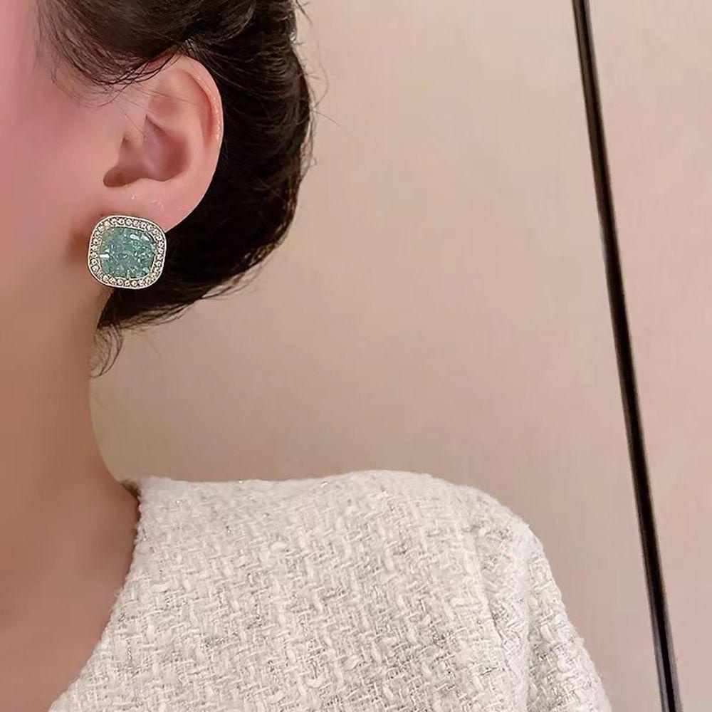 NEEDWAY Anting Berlian Trendi Hadiah Mewah Elegan Perempuan Indah Gadis Wanita Anting Pejantan