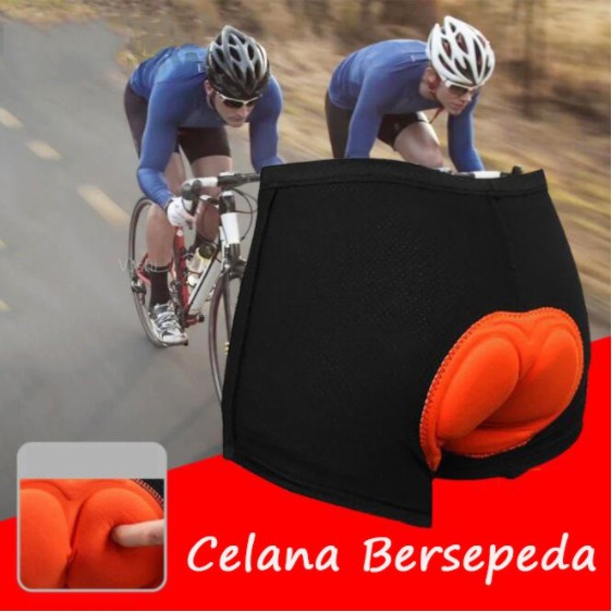 Celana Sepeda / Celana Dalam Sepeda / Padding Sepeda Busa Gel Empuk 3D / Celana Sepeda Pria Wanita