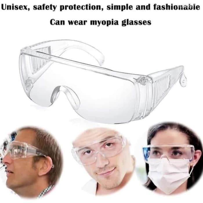 Kacamata Safety Google Kesehatan APD Anti Virus Medis - Safety Glasses Anti Dust Pelindung Mata