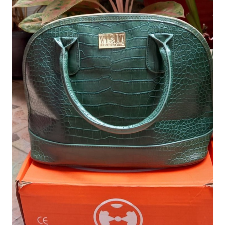 Preloved Tas pesta wanita handbag croco