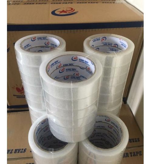 

Update LAKBAN OPP 6 PCS CLEAR WHITE 24MM X 90 YARD STAR TAPE HHH KUALITAS ..