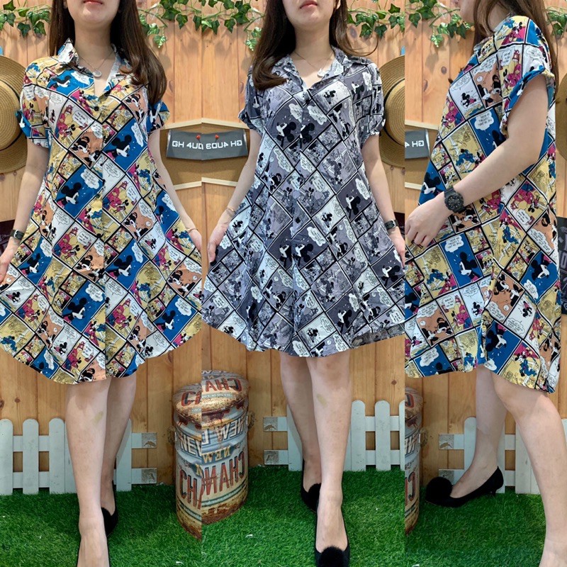 TUNIC DRESS MICKIE COMIC RAYON 126
