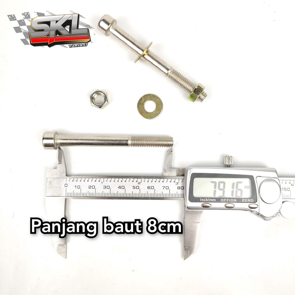 Baut Panjang untuk Custom Satria pake Reser Fino atau Reser CNC Baud-Bolt L-L6 M8x80-8x80-M 8 x 80 Kunci-K 6 P-Pitch 1.25