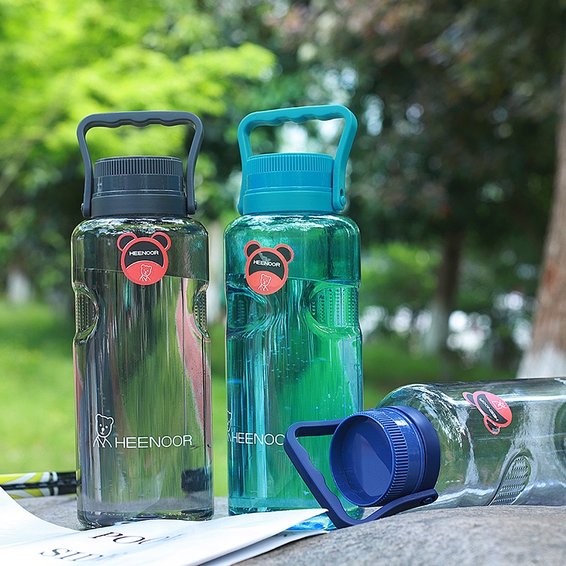 Botol Infuser Air Minum LOGO HEENOOR Transparan I Botol Minum Plastik Tenteng I FREE BPA I 2000ML I 