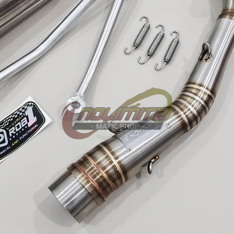 Knalpot Standar Racing ROB1 GP17 Stainless DB Killer Vespa Sprint