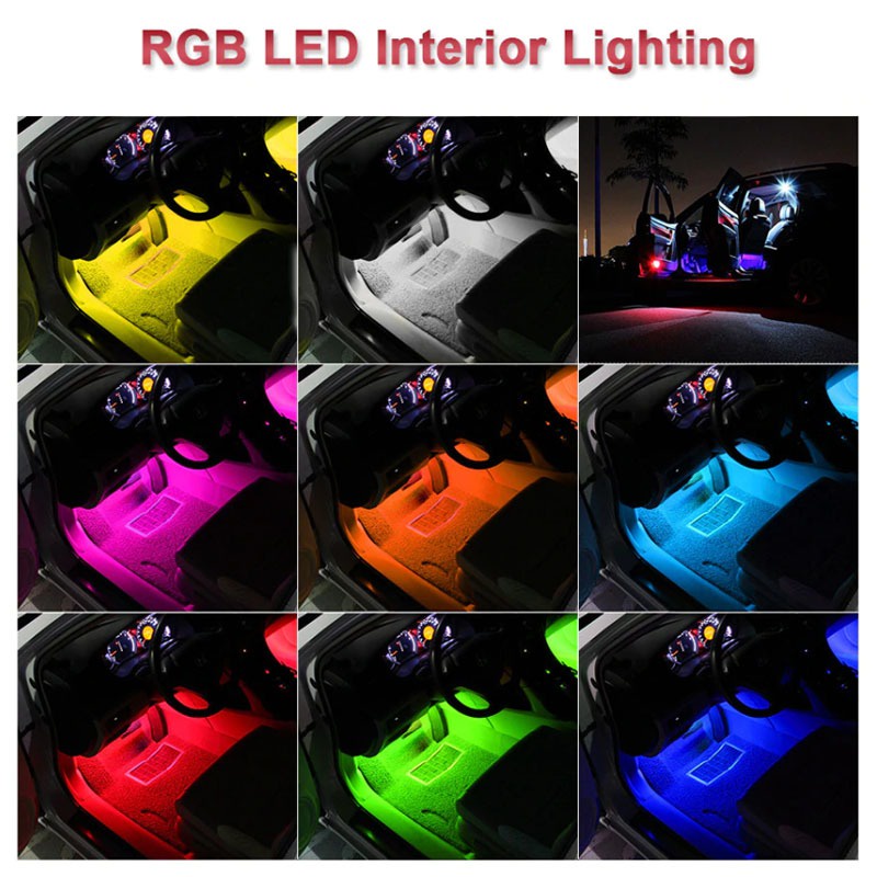 Lampu LED Kolong Mobil RGB Lampu Dashboard 16 Warna + Remote