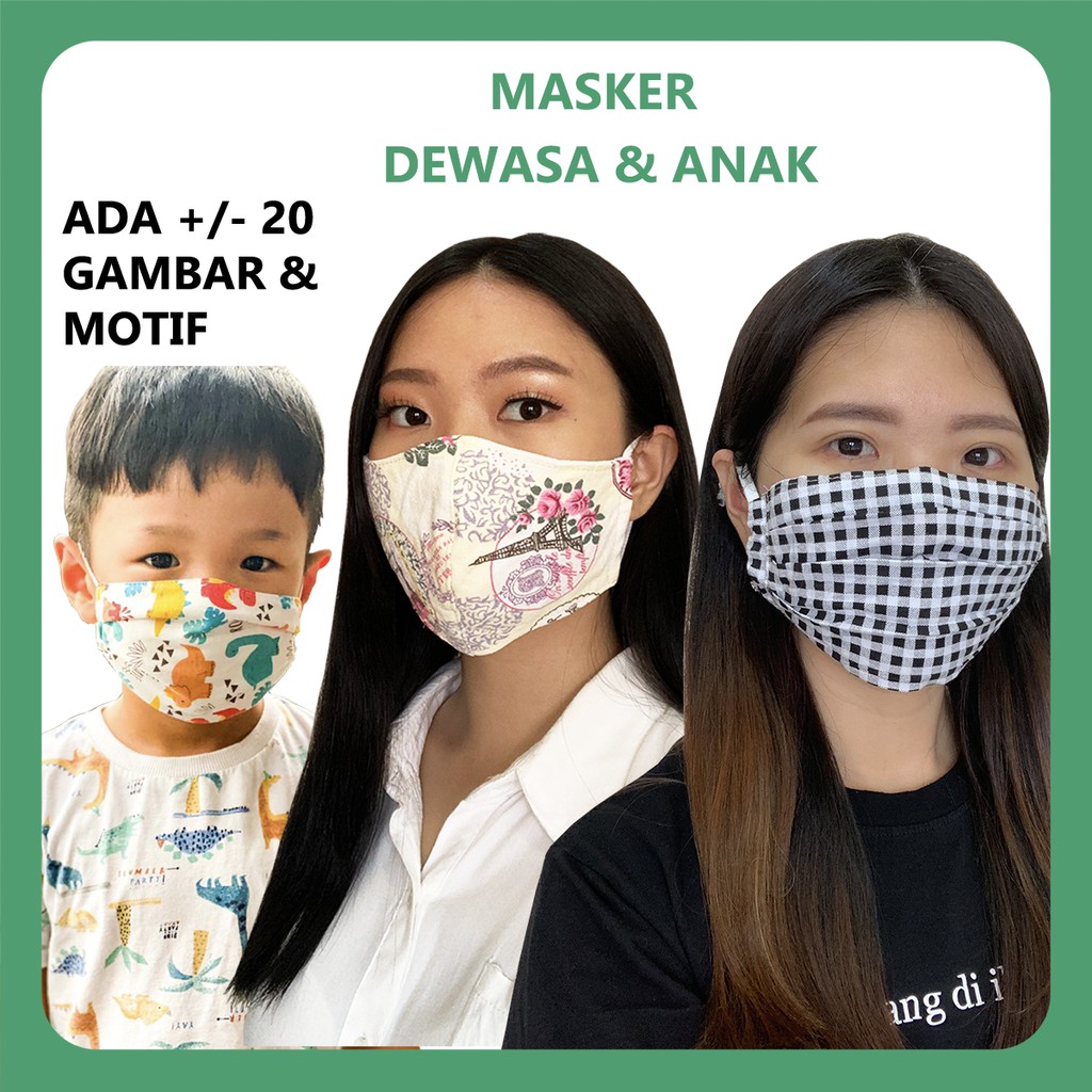  Masker  Kain Kanvas Pelindung Muka Pelindung Wajah  Dewasa 