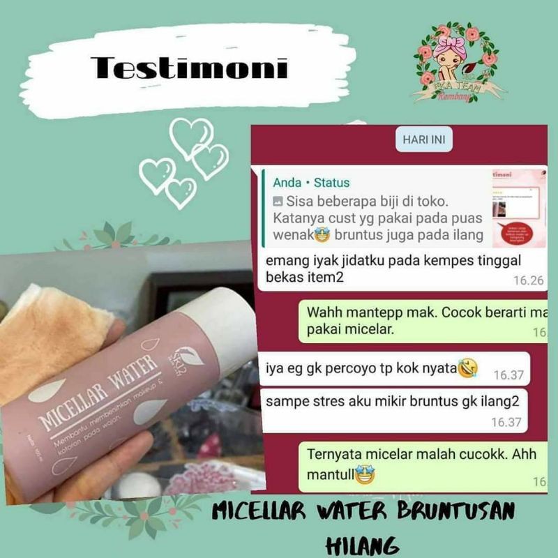 Micellar Water SR12 Cleansing Water Pembersih Wajah dan Makeup Secara Optimal 100 ml BPOM