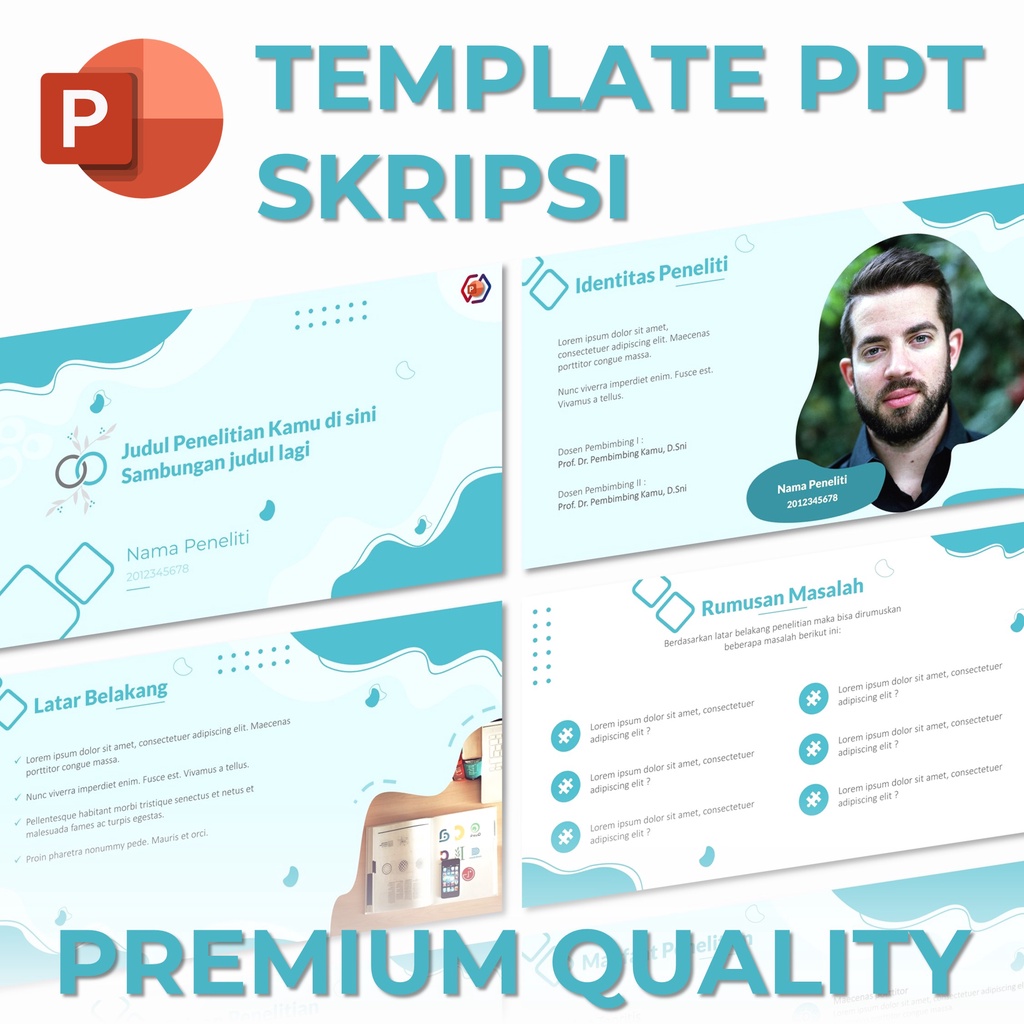 Template PPT Skripsi Aesthetic Premium | Template PowerPoint