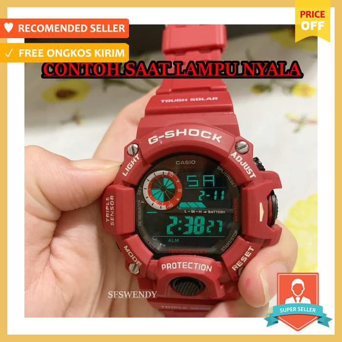 G Shock Gx 56 Tali Merah Full Red Jam Tangan Digital Pria & Anak