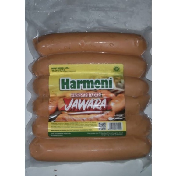 SOSIS SAPI BAKAR MERK HARMONI JAWARA LONG ISI 6