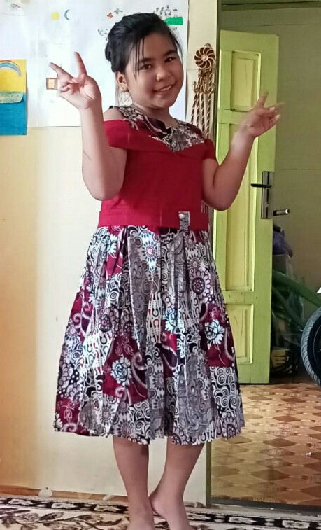 Dress / Kemeja Batik Anak Ab / Batik Anak Modern
