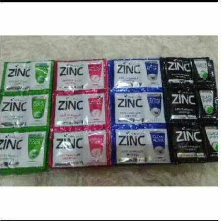 zinc shampo sachet 1set isi 6