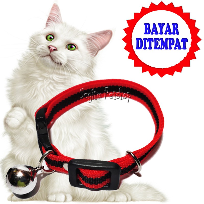 KALUNG LONCENG GARIS AKSESORIS KUCING ANJING MUSANG