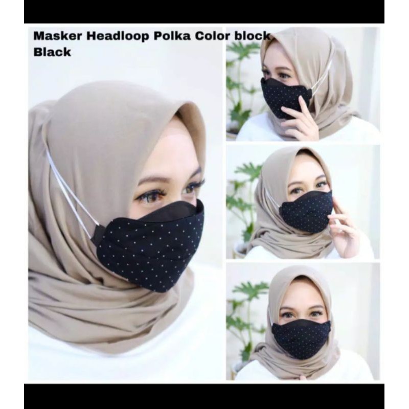 MASKER MOTIF POLKA / MASKER FASHION / MASKER 3D