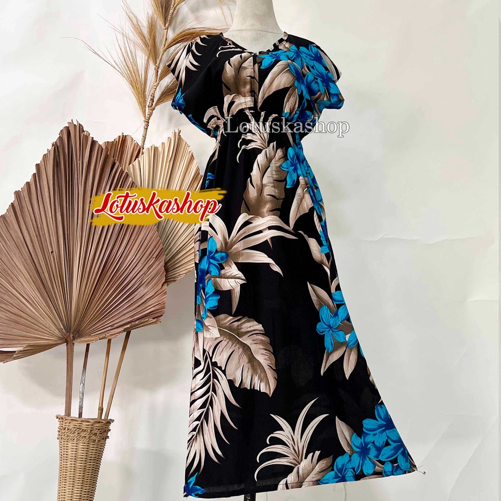 Dress Manohara Panjang Bali Vanesa-Jepun Biru