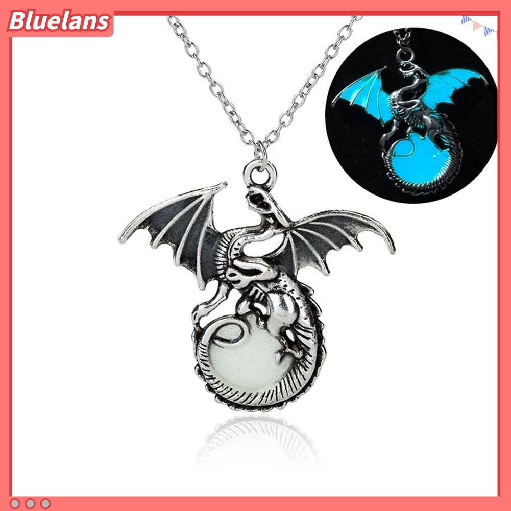 Bluelans Charm Sweater Chain Vintage Glow In The Dark Ancient  Pendant Necklace