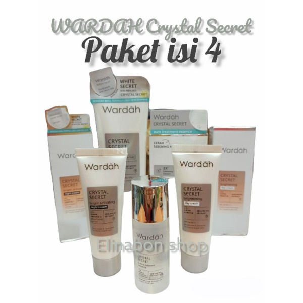 Paket Glowing Wardah Crystal Secret isi 4