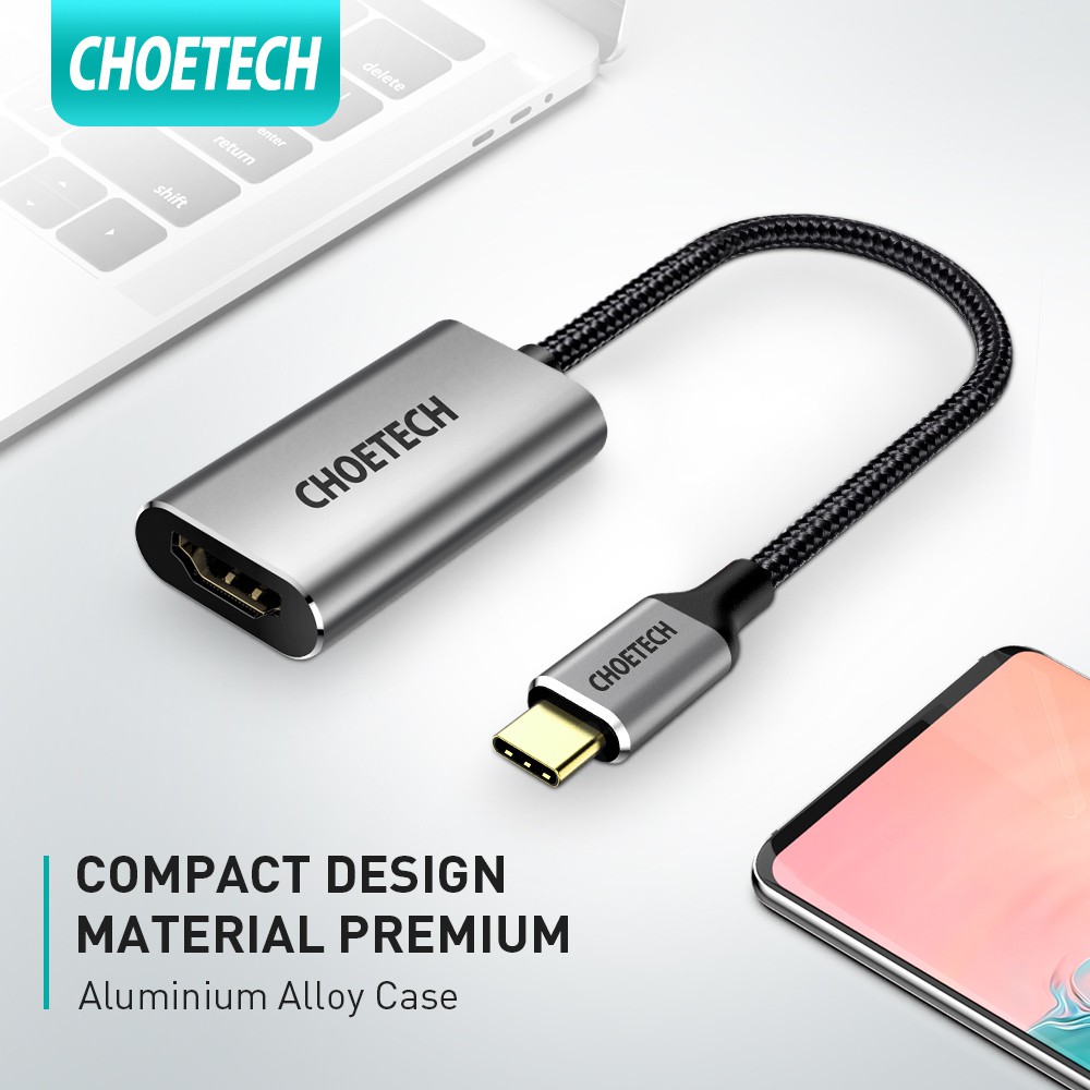 CHOETECH USB C Type C To HDMI Adapter Port 4K HD