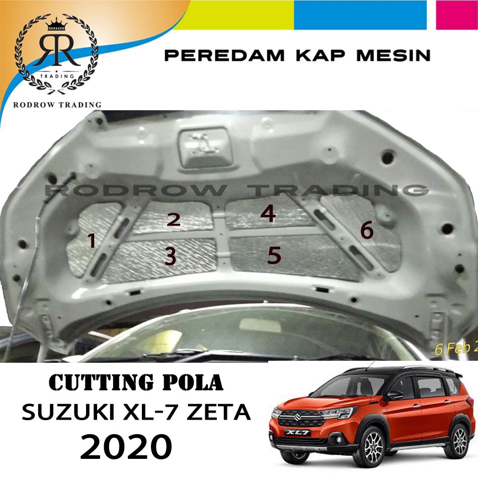 Peredam Panas Kap Mesin Mobil Suzuki XL-7 Zeta tahun 2020 - Cutting Pola Peredam Panas Kap XL-7 Zeta