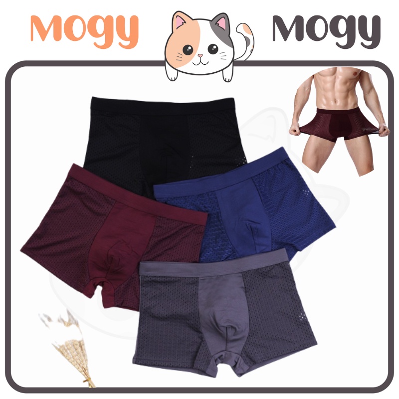 MOGYMOGY W237 Boxer Pria Celana Dalam Pria Dewasa Premium Quality Bahan Halus